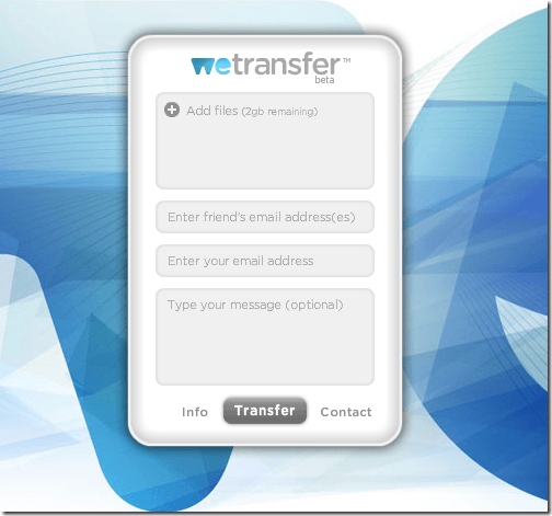 Upload your tracks for mastering with Wetransfer